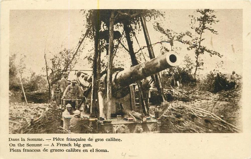 Big Gun French WW1 Military Non postcard Back C-1915 Postcard 21-3576