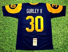 TODD GURLEY II AUTOGRAPHED LOS ANGELES RAMS THROWBACK JERSEY JSA