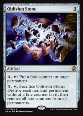 4x Oblivion Stone NM-Mint, Japanese Iconic Masters MTG Magic