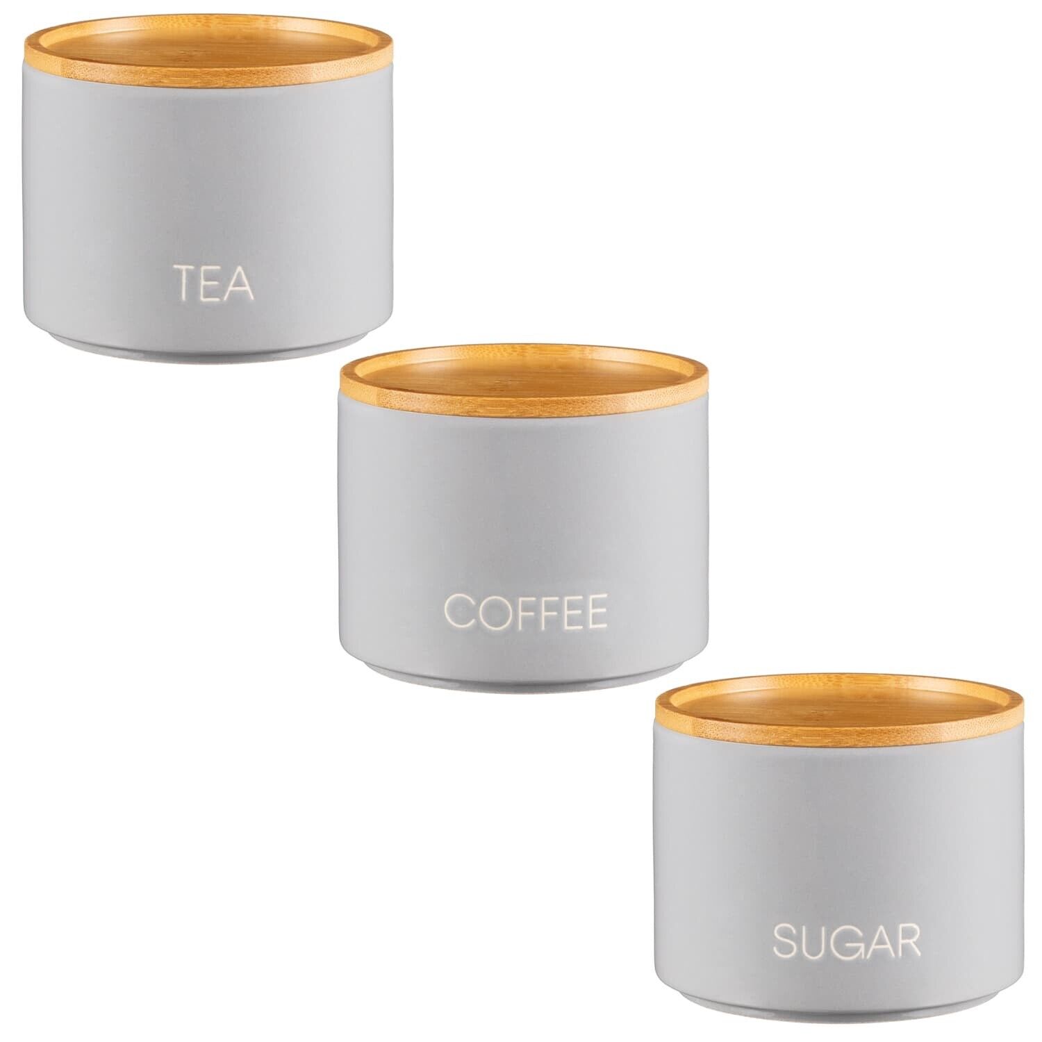 Ceramic Light Grey Stacking Beverage Storage Jars