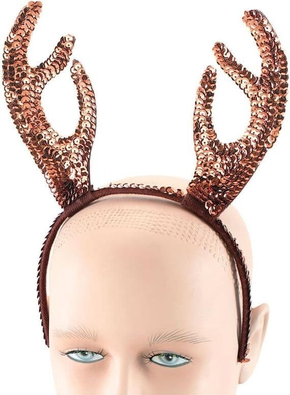 Christmas Sequined Reindeer Antlers Headband