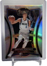 2019-20 Panini Select Kristaps Porzingis Silver Prizms Card #123 W/Top Loader