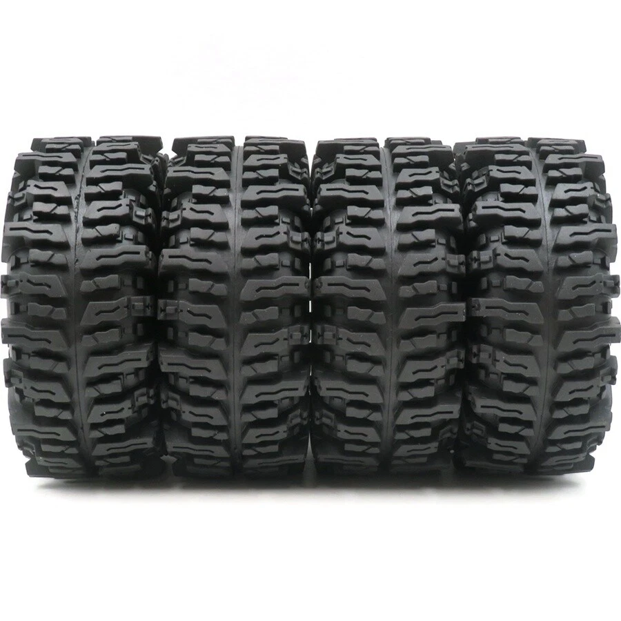 4pcs RC 2.2 Mud Slingers Tires Tyres OD 124mm Fit RC Rock Crawler Truck - Image 2 of 4