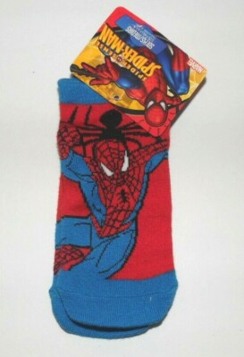 Marvel Toddler Boys Spiderman Socks 1 Pair Red Blue Size 6.5-8 NWT