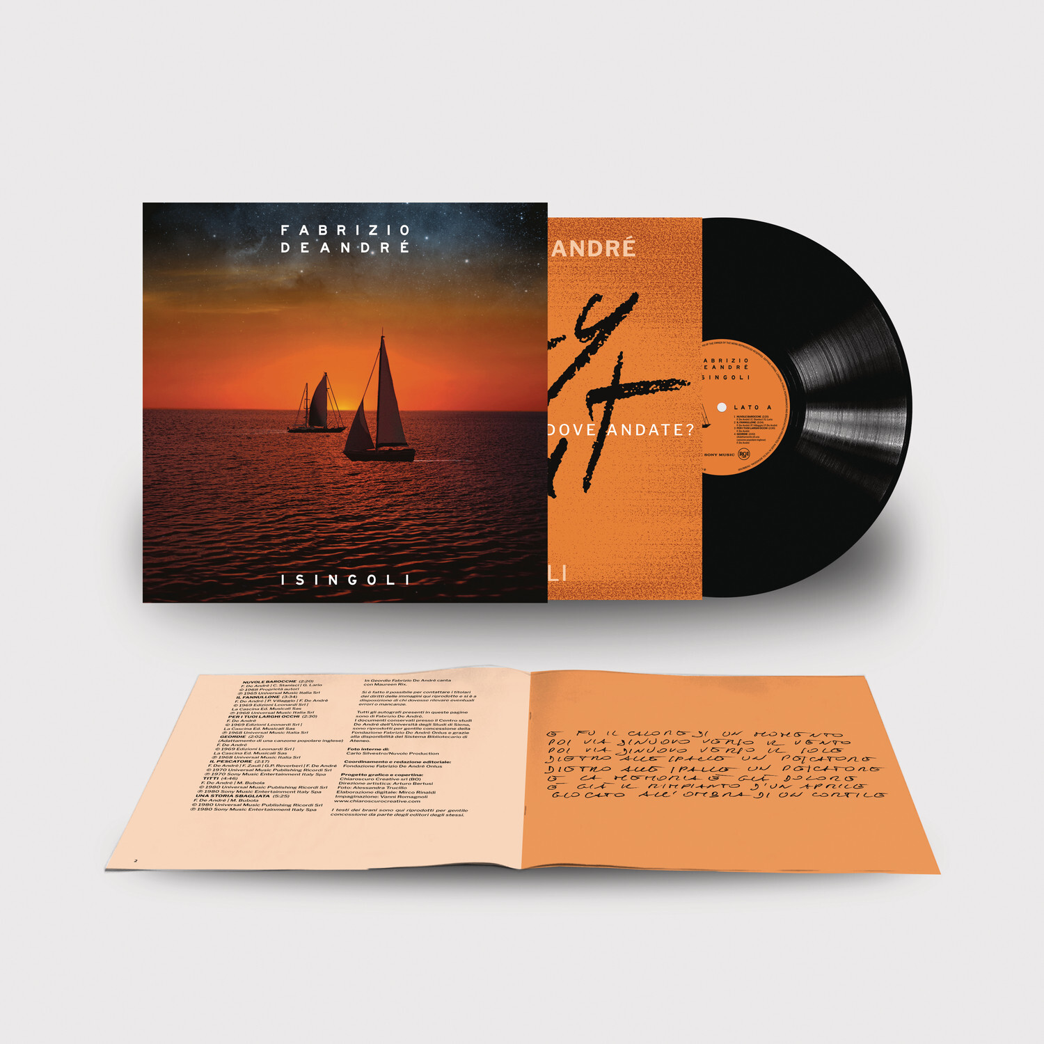 Fabrizio De André The Singles Vinyl LP 180g + Editorial Booklet New