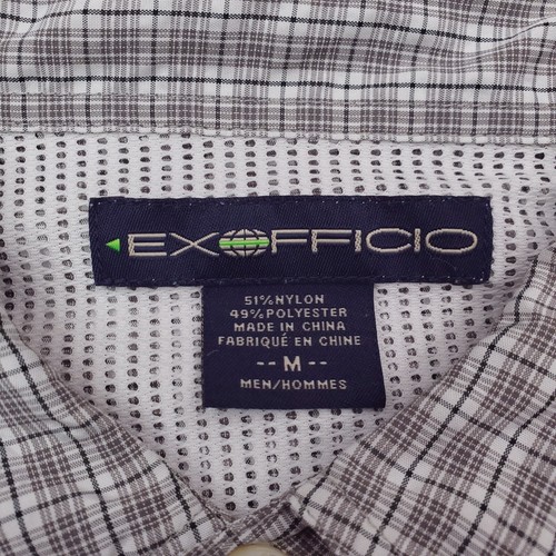 Exofficio Shirt Mens Medium Gray Performance Vented Caped Lightweight Relaxed - Picture 6 of 15