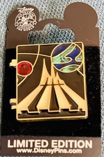 WDW Cast Member Exclusive Pin Stained Glass Space Mountain Donald Duck HTF