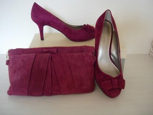 dark red suede heels