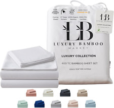 Luxury Bamboo Market  Queen Size Bed Sheet Set  100 Viscose Made from Bamboo