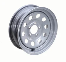 LIBRA 14 x 5.5 Trailer Wheel 5 Lug on 4.5" Bolt Pattern Silver Mod -17005