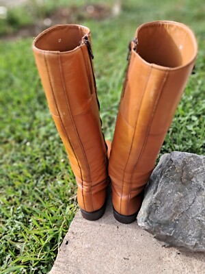 Massimo Dutti Riding Style Knee High Leather Boots Brown Massimo Dutti Riding Style Knee High Leather Boots Brown