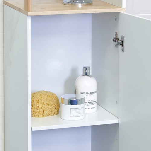 White Bathroom Cabinet Storage Furniture Freestanding Tall Boy - Picture 10 of 16