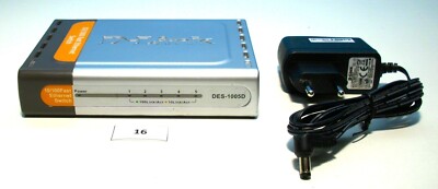 D-Link DES-1005D 10/100 5-Port Fast Ethernet Network Desktop Switch RJ-45 (N16)