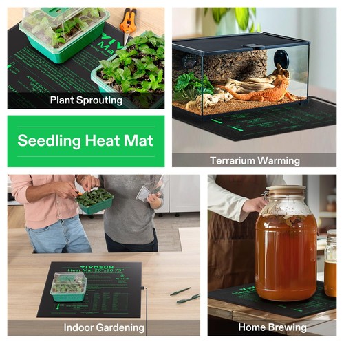 VIVOSUN 50x52cm Seedling Heating Mat Germination Propagation for Starter Trays - Picture 7 of 7