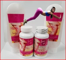 2 Real C Glute Butt Up Cream Capsules Thigh Plumping Boost Enhancer Lift Pills