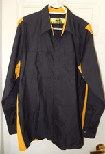 RED KAP Performance Plus Shop Shirt w Oilblock Technology-L charcoal/yellow mesh