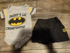 Batman 3/6 Months Bodysuit And shorts
