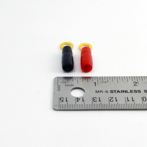Mirasonic Gold Plated Ring Terminal 10 AWG Gauge #10 Stud 8 pcs (4 RED 4BLACK) - Picture 7 of 7