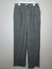 NWT Universal Thread Corduroy Style Wide-Leg Pants Heather Green Size 4 Cotton