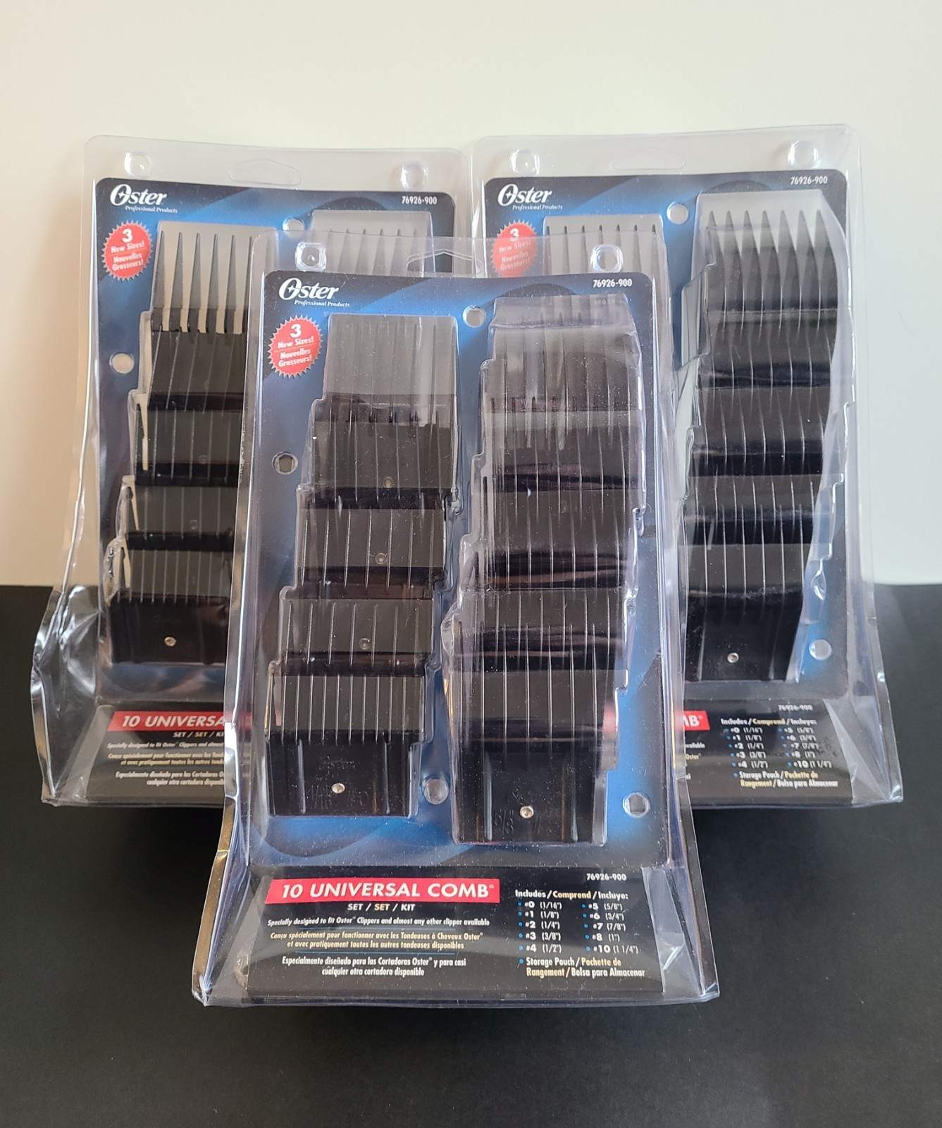 Oster Universal Comb Set 10-Piece Clipper Guide Attachment Kit Fits A5, 3 Avail