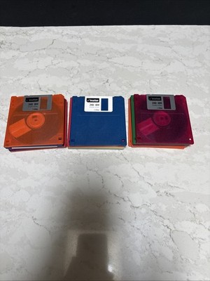 Lot of 16   Imation 2HD IBM 1.44MB 3.5'' Floppy Disks, Mixed Colors, Untested