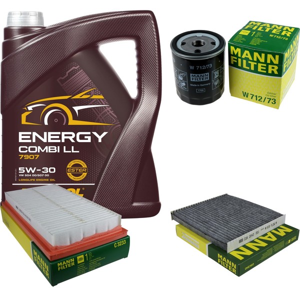 Mann Inspektionspaket 5L Mannol Energy 5W-30 FüR Mazda 6 Kombi 2.0 MZR 1.8 2.5-image