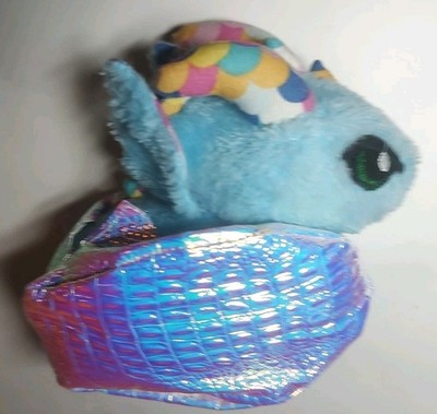 Flying Dragon Plush with Rainbow-colored Scale Patterns 6.3'' Horns Wings 