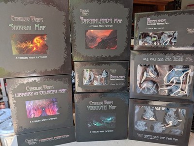 Massive Cthulhu Wars Lot,  Expansions Maps, Monsters, And Great Old Ones