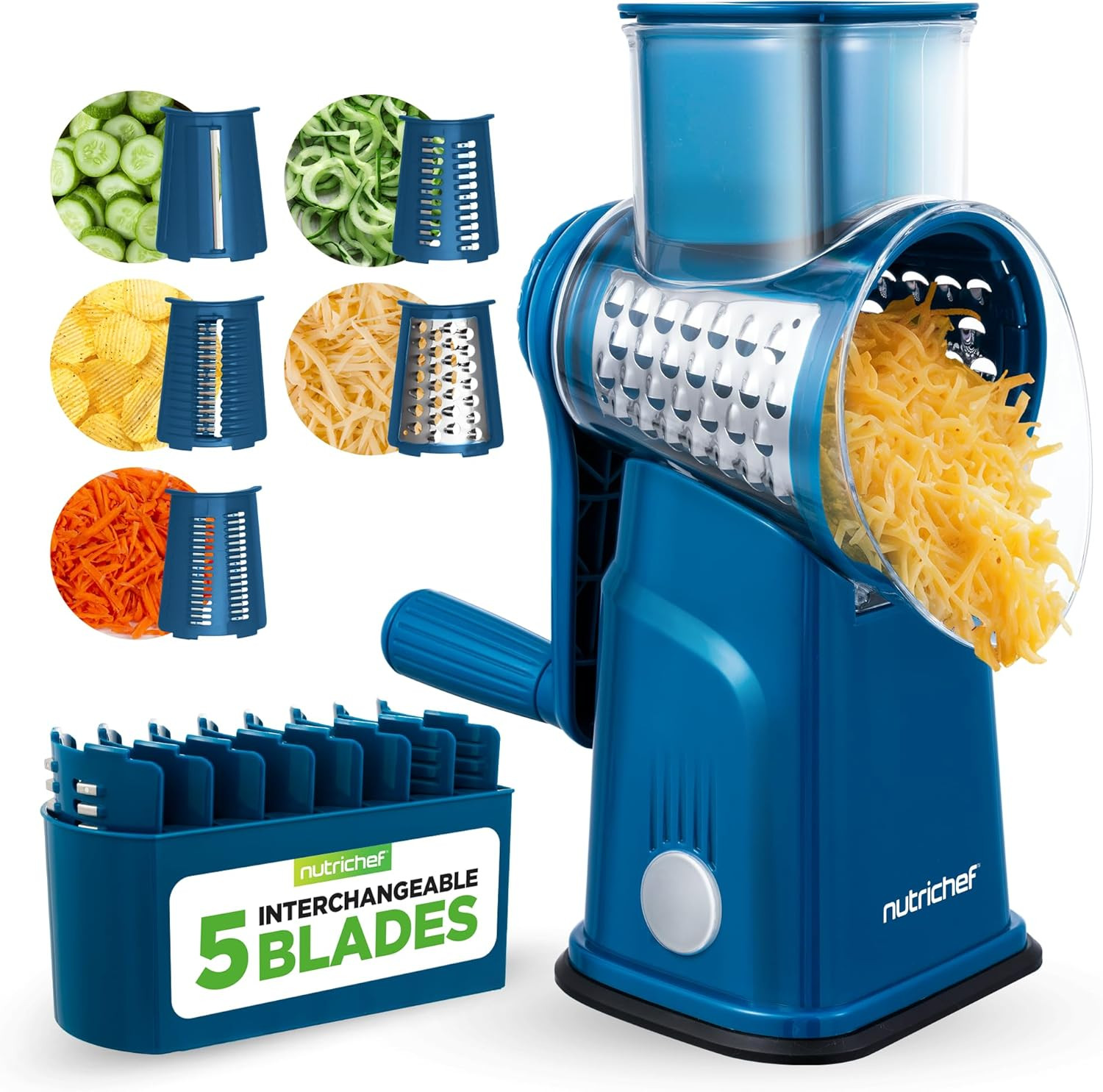 Set Affettaverdure Multifunzione 5 in 1 - Grattugia Formaggio Smart