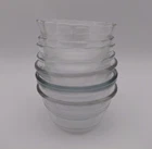 Mixed Lot of 7 Pyrex Custard Cups Small Bowls Scalloped Edge 3 Lines H 23 Glass
