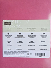 Stampin Up 8-1/2" x 11" New Pkg of 24 sheets Cardstock PRIMROSE PETALS Retired