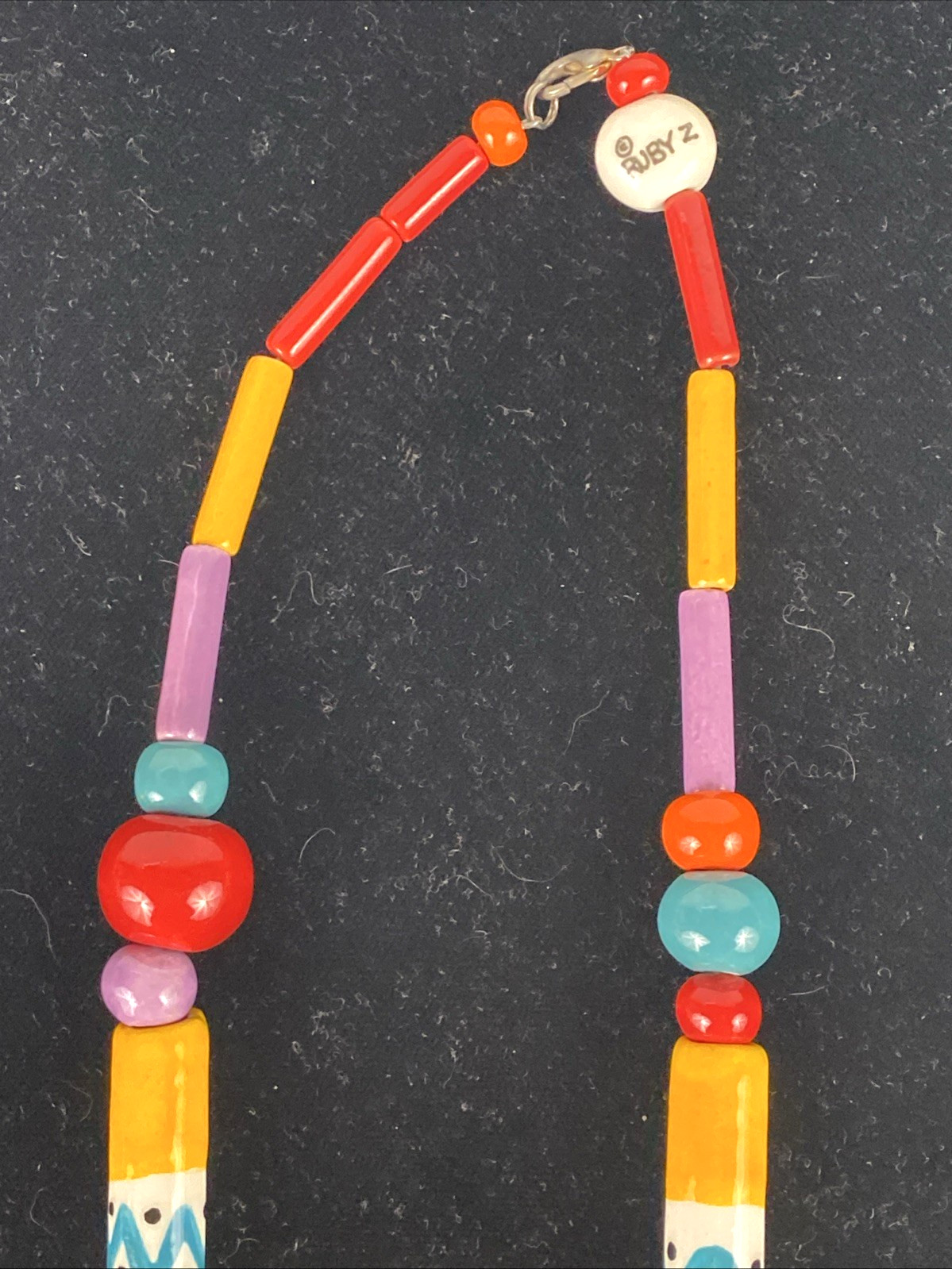 Ruby Z Candace Loheed Hand Painted Ceramic Pendan… - image 3