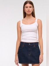 Abercrombie  Fitch DARK BLUE MID RISE MINI SKIRT SIZE 32 nwt
