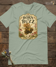 Born to Buzz Fairy & Bee T-Shirt Fairycore Garden Fantasy Fae Tee Sage XS-2XL