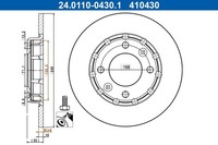 2X Bremsscheibe Ate 24.0110-0430.1 FüR Opel Corsa P2JO Mokka Frontera OV24 Mhev