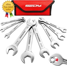 9-piece Super Thin Open-end Wrench Set Sae 14-1-116 3mm Thickness Slim 9-piece Super Thin Open-end Wrench Set Sae 14-1-116 3mm Thickness Slim