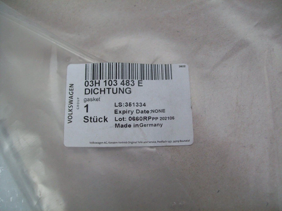 Junta cubierta basculante original Audi Q7 4L 03H103483E 2006-2024 Foto 3 de 3