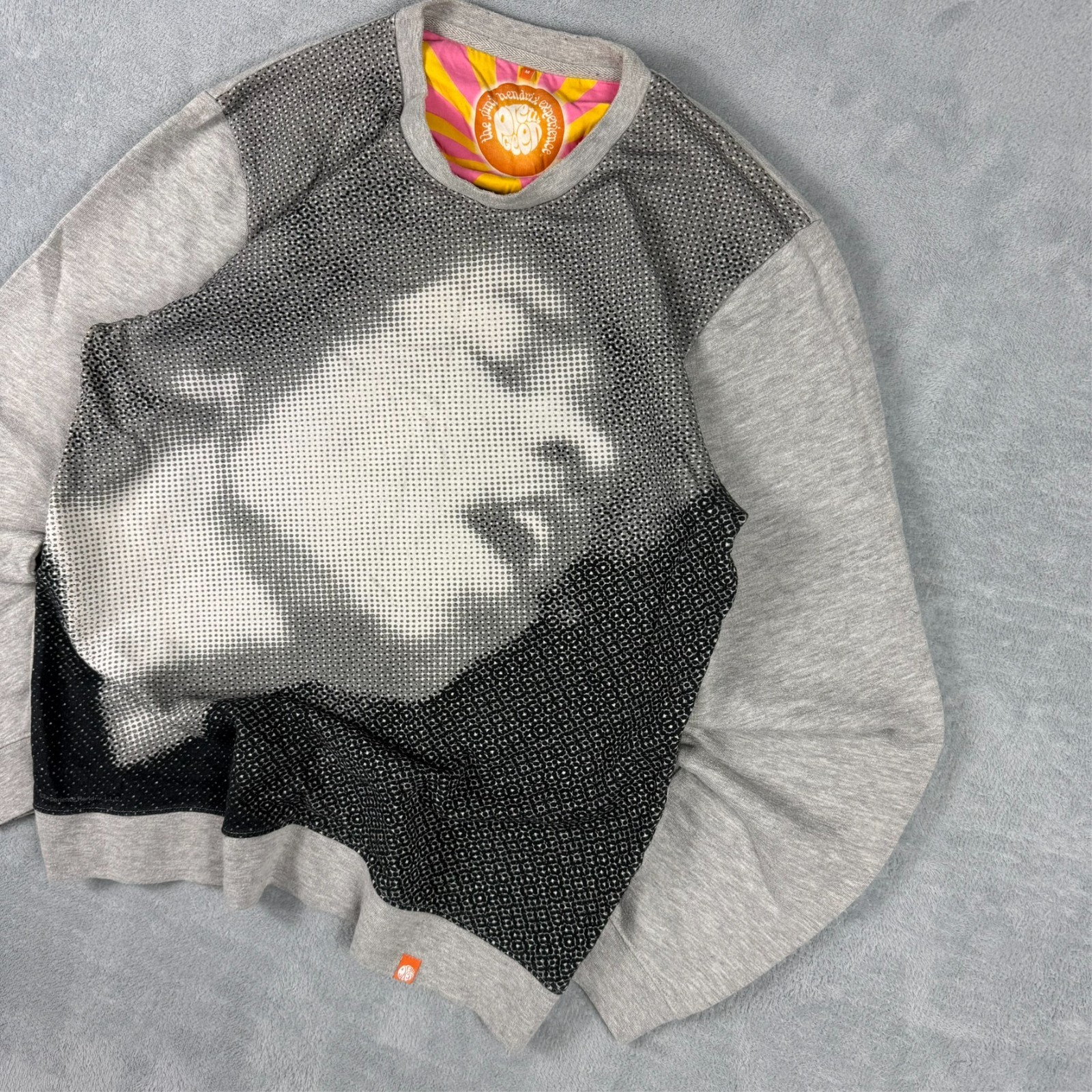 VTG Pretty Green x Jimi Hendrix Electric Ladyland Grey Sz M Pullover Sweatshirt image 3