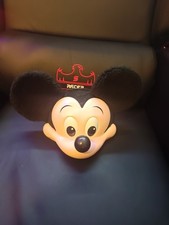 VTG 90s Mickey Mouse 3D Fur Plastic Mesh Back OSFA Adult Cap Made In USA