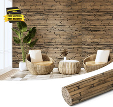 Natural Bamboo Wall Panel for Interior Wall Decor, Renewable Pole Wrap Wainscoti