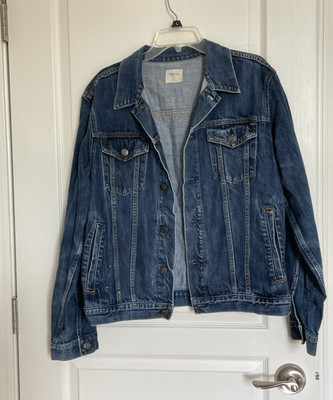 Gap 1969 Blue Denim Jacket Collared Button Front Size L