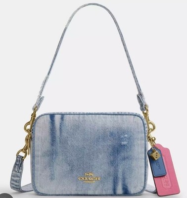 Coach Carey Loved Denim Crossbody with Charm Indigo CEK67 NWT