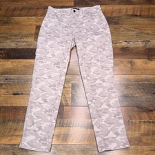 Banana Republic Sloan Utility Pants Womens 8 Gray Camo Mid Rise Stretch Cargo