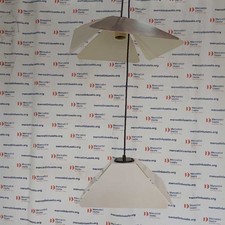 Coppia Lampadari Vintage Stile Industrial Laccati Bianco Italia Design Anni 60