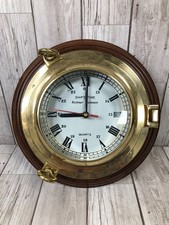 Ship's Time - Rickmer Rickmers - Nautical Brass/Wood Porthole Quartz Clock