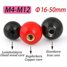 Plastic Round Ball Handle M4-M12 Thread Ball Knob 16-50mm Dia Machine Tools