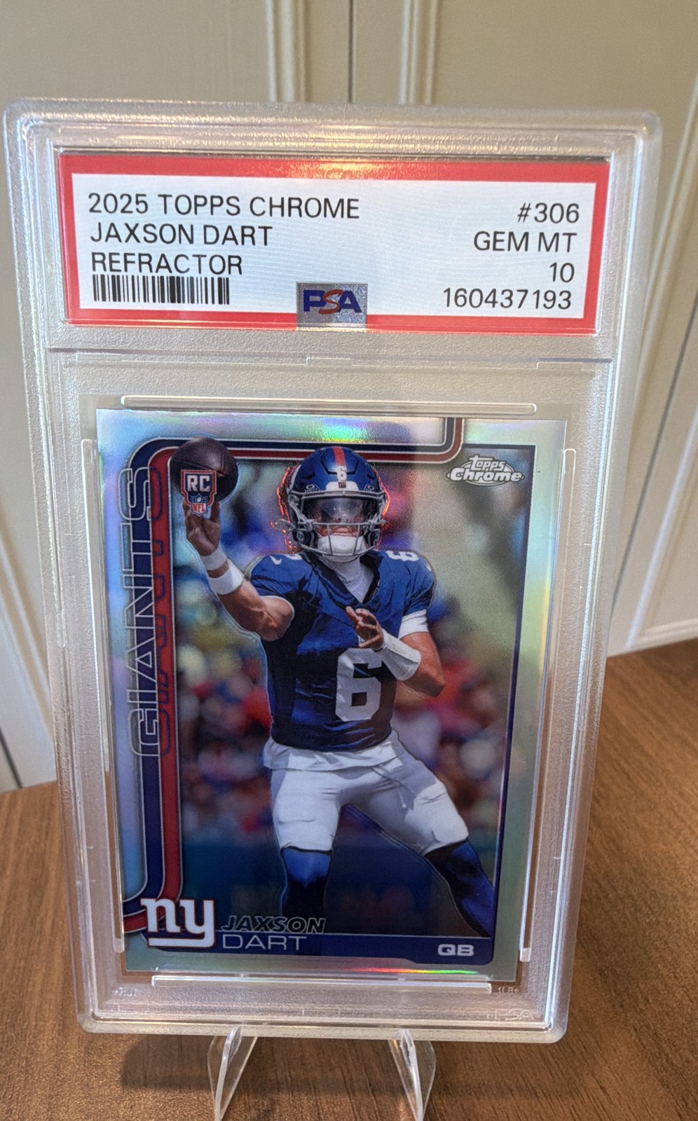Jaxson Dart Topps Chrome #306 Refractor