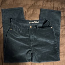Universal Thread corduroy pants button zip dark green women's size 8