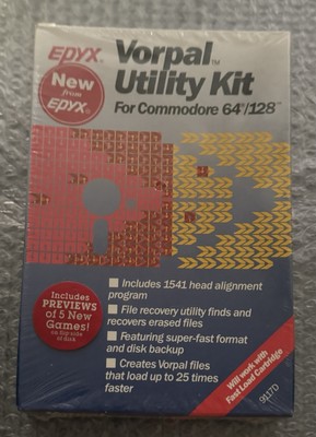 1984 Vorpal Utility Kit by Epyx | Commodore 64 128 | SEALED NEW