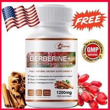 Premium Berberine HCL Extract 1200mg, Healthy Cholesterol, Anti-inflammatory